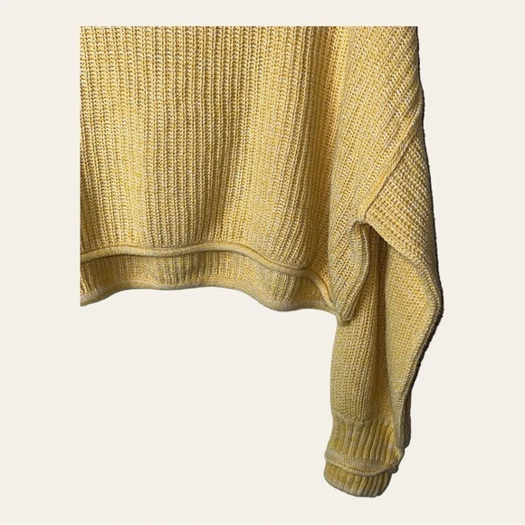 URBAN OUTFITTERS‎ CROPPED SWEATER BUTTONS CHUNKY KNITTED YELLOW IN COLOR - Picture 11 of 11